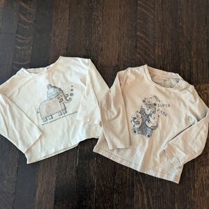 TWO Vertbaudet French Long Sleeve Tops for Baby